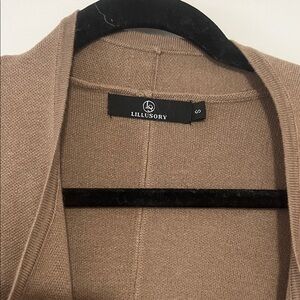 Illusory Tan Open Front Cardigan small